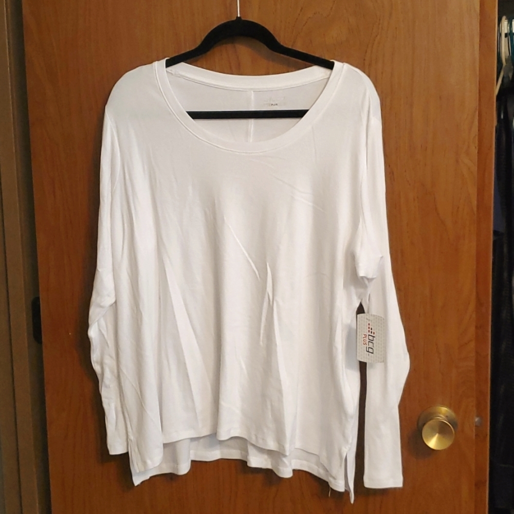 Women's Horizon Long Sleeve White T shirt